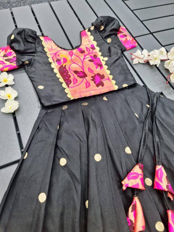 PAITHANI KIDS LEHENGA CHOLI kanjivaram silk Mumbai kids fashion wholesale market